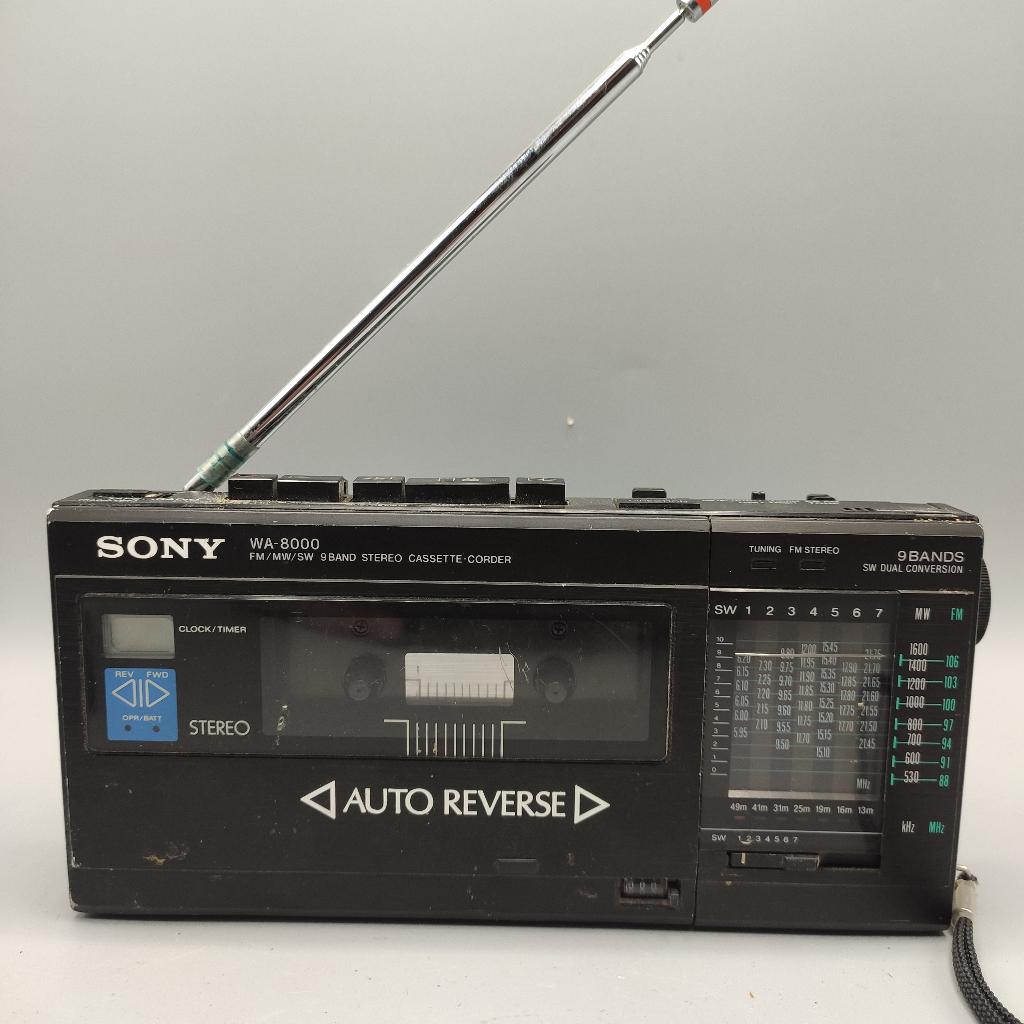 Walkman SONY WA-8000  cassette 9band timer klok, Audio, Tv en Foto, Walkmans, Discmans en Minidiscspelers, Ophalen of Verzenden