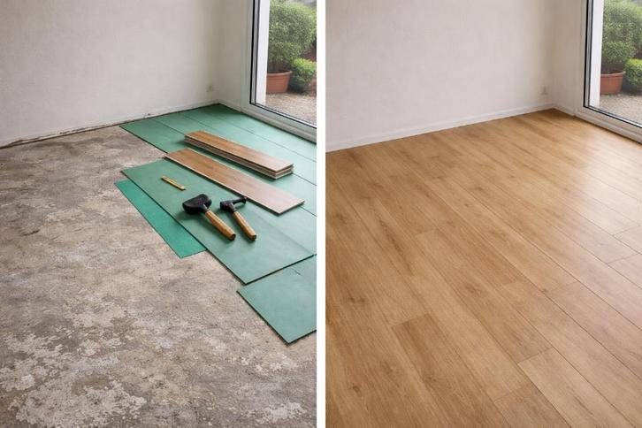 Pose de parquet et vinyle, Maison & Meubles, Ameublement | Revêtements de sol, Parquet, Enlèvement