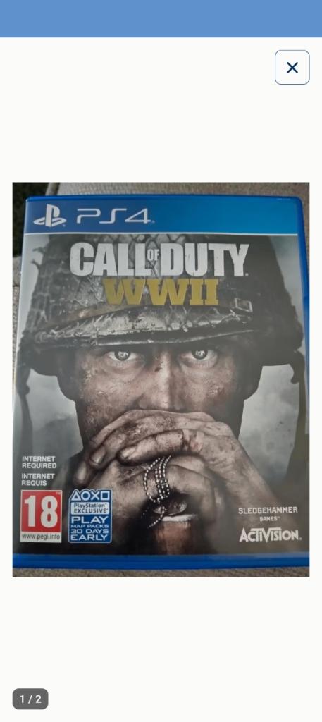 WwII call of duty ps4, Consoles de jeu & Jeux vidéo, Enlèvement, Comme neuf, Aventure et Action