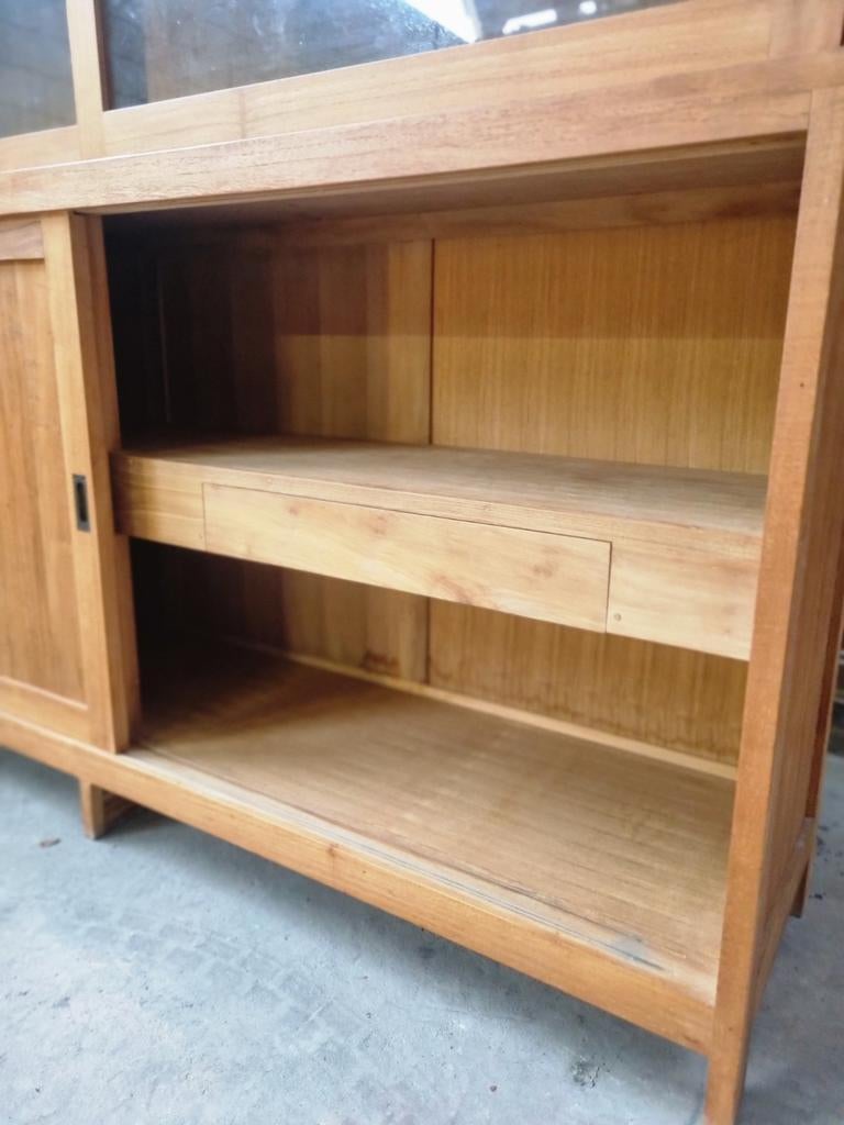 Vitrine/buffet en teck art:39/26.1, Teck, 25 à 50 cm, 200 cm ou plus, Teak