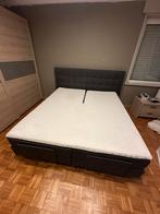 Electrische boxspring 180x200 + grote kledingkast. Snel weg, Ophalen, Zo goed als nieuw, Grijs, 220 cm