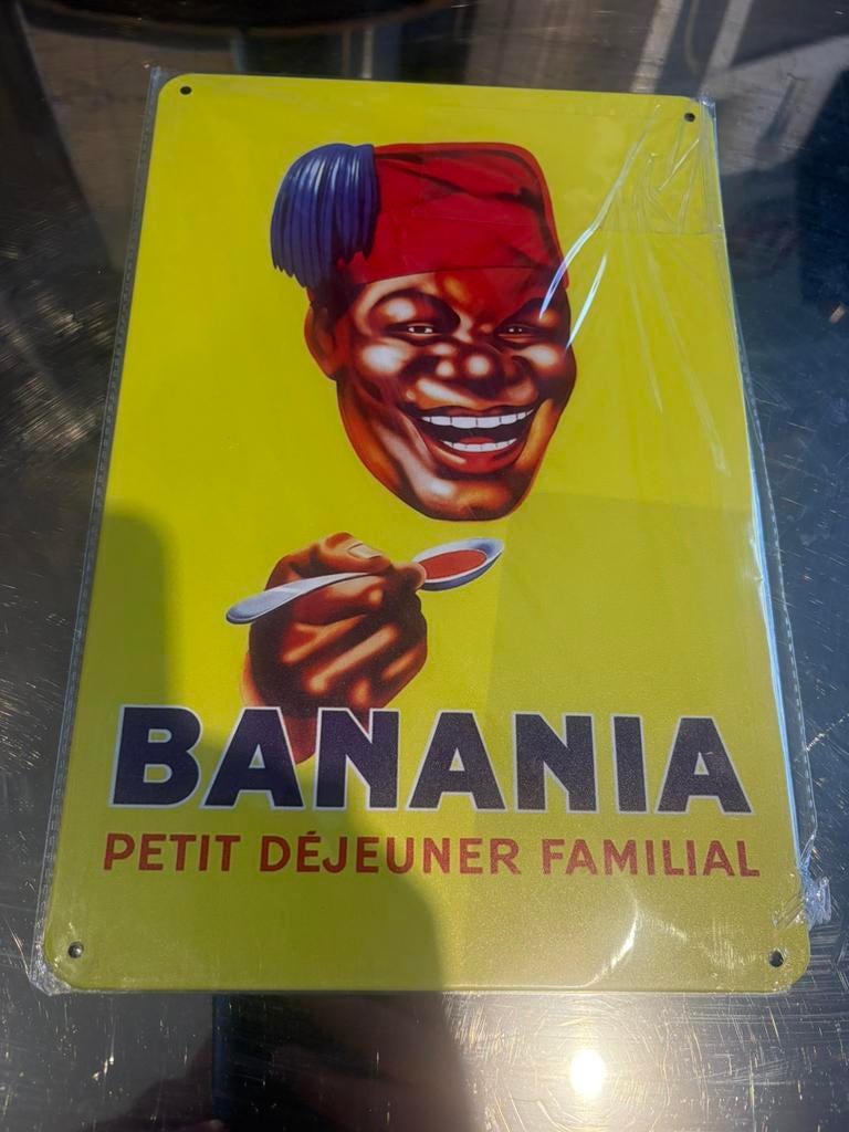 Plaque métallique BANANIA (30/20 cm), Collections, Enlèvement ou Envoi, Neuf