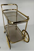 Desserte roulante dorée vintage, Maison & Meubles, Enlèvement