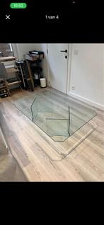 Glazen tafel, Huis en Inrichting, Ophalen, Gebruikt, 100 tot 150 cm, 50 tot 100 cm