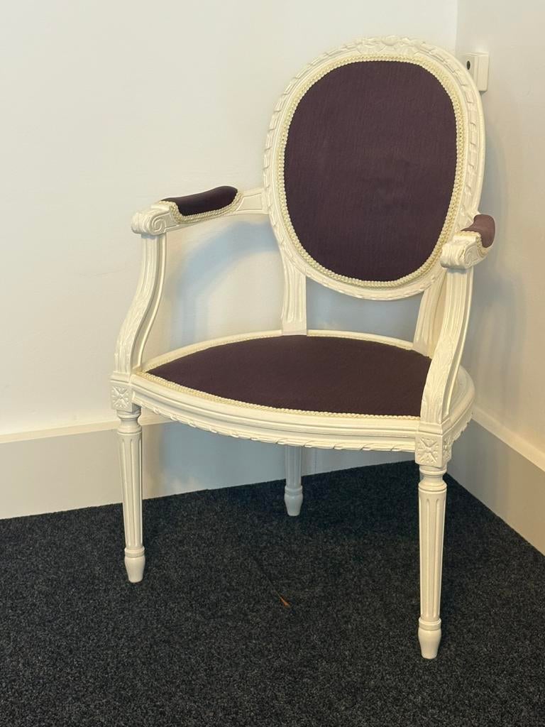 Vintage stoel Louis XV stoel, Maison & Meubles, Chaises, Enlèvement, Utilisé, Brun