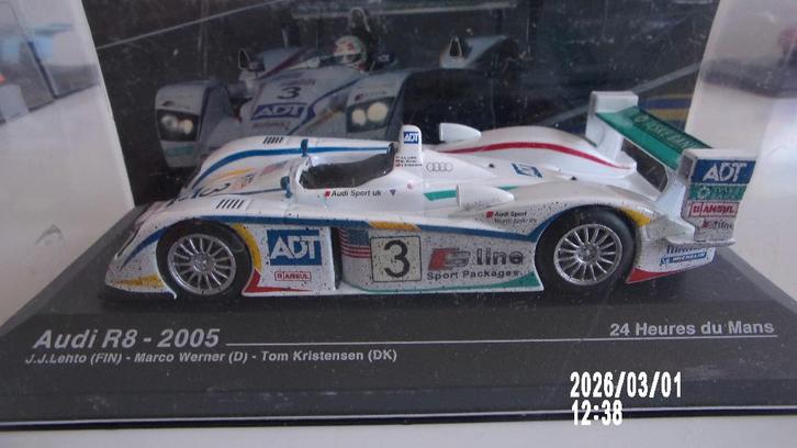 AUDI R8 #3 24H du MANS 2005.IXO 1/43 IMPEC,VITRINE, Hobby & Loisirs créatifs, Voitures miniatures | 1:43, Comme neuf, Voiture
