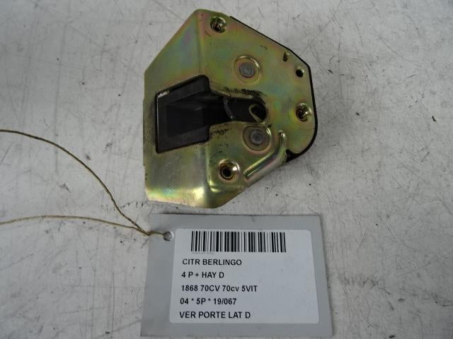 SERRURE DE PORTE RODS ARRIÈRE DROIT Berlingo Multispace, Utilisé, Citroën