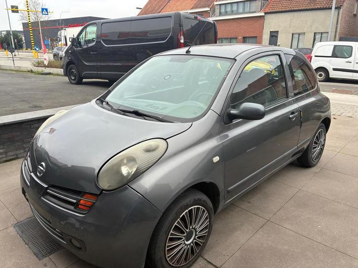 Nissan Micra, Autos, Nissan, Particulier, Micra, Essence, Euro 4, Hatchback, 4 portes, Boîte manuelle, Argent ou Gris, Gris, Cuir et Tissu
