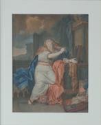 FRANSE SCHOOL / SAINTE-MARIE-MADELEINE GRAVURE 68x57cm KADER, Antiek en Kunst, Kunst | Etsen en Gravures, Ophalen of Verzenden