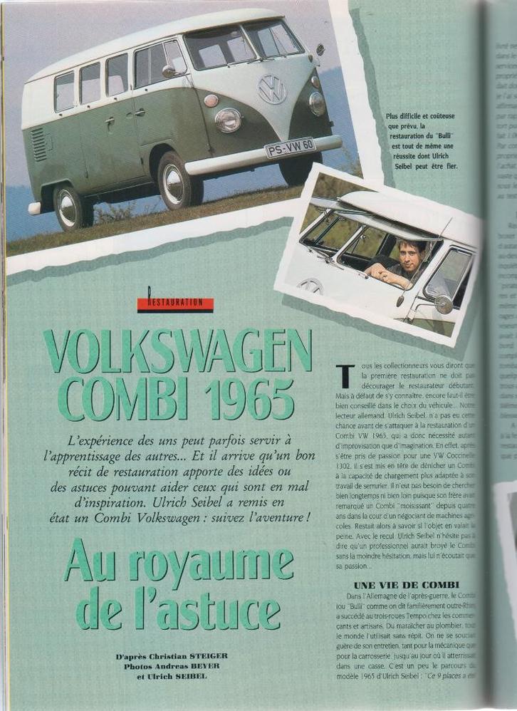 1965 Volkswagen Combi véhicule de collection, Livres, Autos | Brochures & Magazines, Utilisé, Volkswagen, Envoi