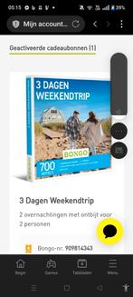 Bongo bon waarde 159,90 te koop, Tickets & Billets