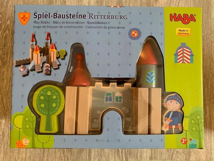 Speelblokken hout Haba ridderkasteel, Kinderen en Baby's, Speelgoed | Houten speelgoed, Nieuw, Overige typen, Ophalen