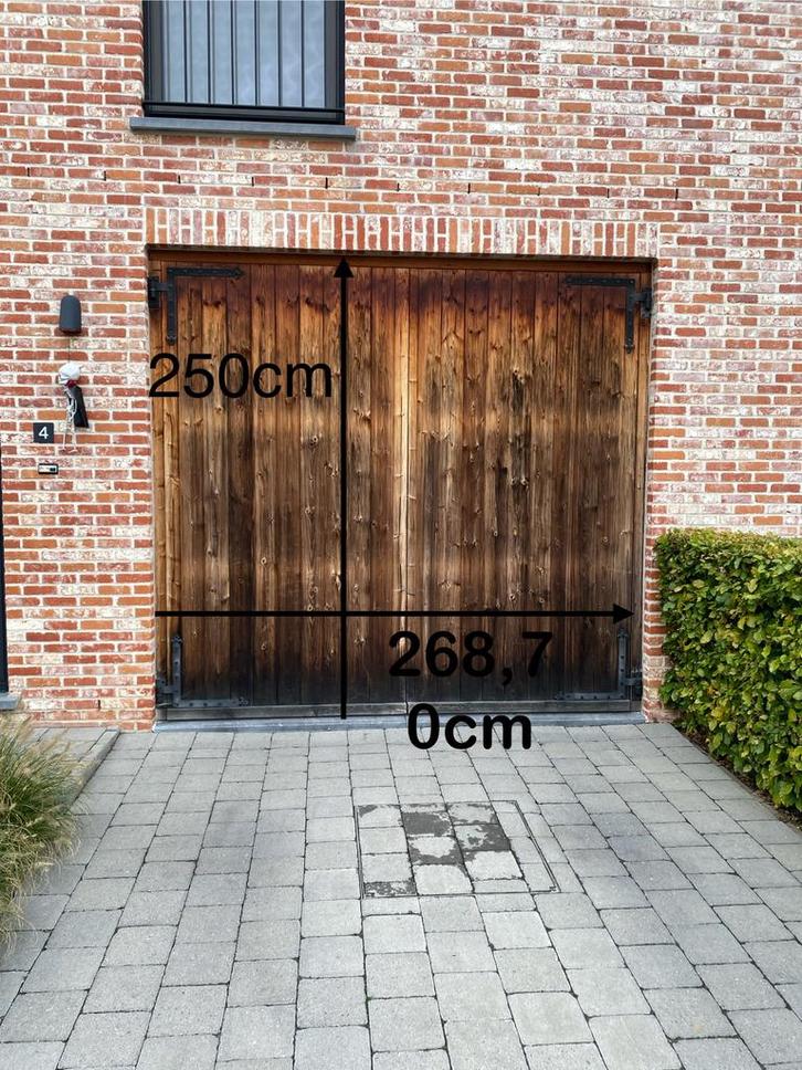 Thermowood garagepoort inclusief motor, Doe-het-zelf en Bouw, Overige Doe-Het-Zelf en Bouw, Gebruikt, Ophalen