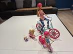 Barbie en zusje fietsset met honden, Kinderen en Baby's, Zo goed als nieuw, Ophalen, Barbie
