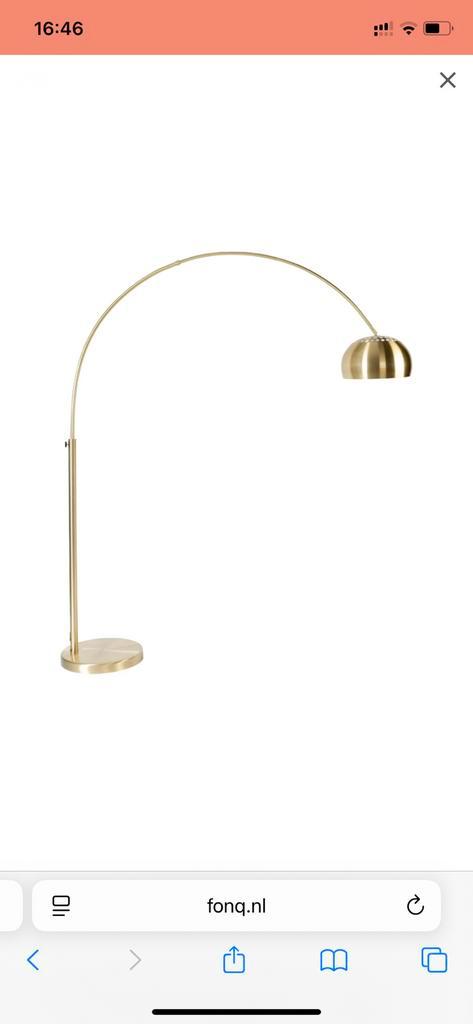 Vloerlamp Goud, Huis en Inrichting, Lampen | Vloerlampen, Zo goed als nieuw, 150 tot 200 cm, Overige materialen, Ophalen