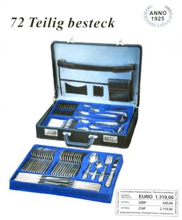 Nieuw Bestek Tischner 72 delig met echt gouden detail beschikbaar voor biedingen