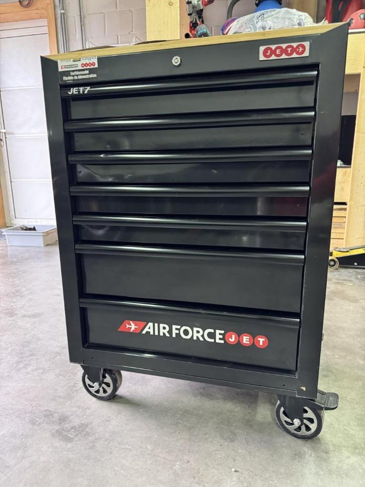 JET Airforce 7 in perfecte staat niet gebruikt!, Doe-het-zelf en Bouw, Gereedschapskisten, Nieuw, Gevuld, Ophalen