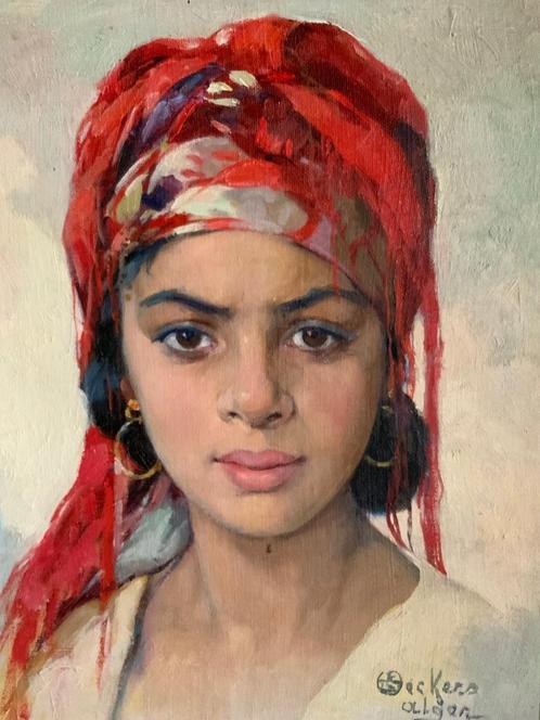 Olieverf op doek Emile Deckers, Antiek en Kunst, Kunst | Schilderijen | Klassiek, Ophalen