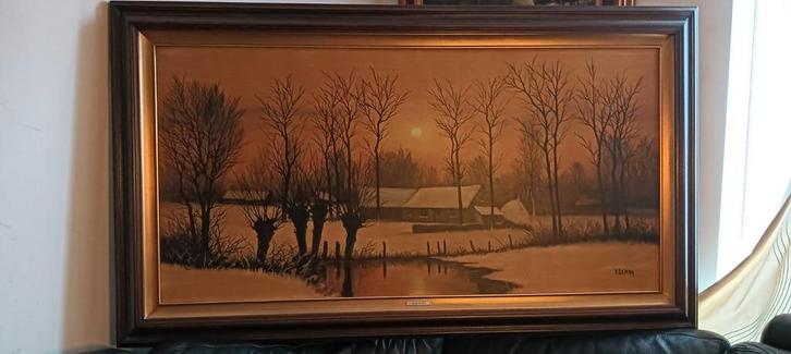 Winterlandschap, Antiek en Kunst, Kunst | Schilderijen | Klassiek, Ophalen