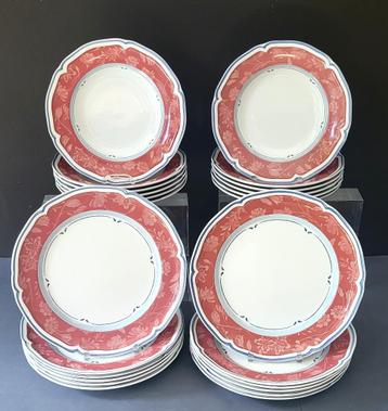 ✔️24 Borden Villeroy & Boch COTTAGE RED Country-collectie  beschikbaar voor biedingen