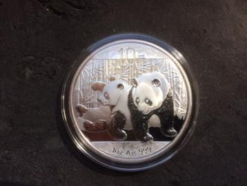 2010 China - Panda - 1 oz silver, Enlèvement ou Envoi, Argent