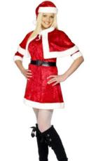 Robe de Noël festive Père Noël et chapeau, Smiffy's, Envoi, Rouge, Autres types