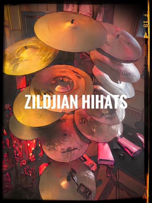 Zildjian HIHAT Cymbals USED/VINTAGE 10"-16”, Musique & Instruments, Instruments | Pièces, Utilisé, Batterie ou Percussions, Enlèvement ou Envoi