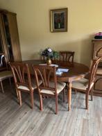 tafel en stoelen, 150 à 200 cm, Cinq personnes ou plus, Cerisier, 100 à 150 cm