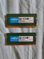 2x 8 GB RAM DDR5 Crucial 4800 MHz, Ophalen, Zo goed als nieuw, DDR5, Laptop
