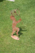 Smeedijzeren plaquette van Pat: een jongen jaagt., Tuin en Terras, Ophalen, Nieuw, Metaal, Overige typen