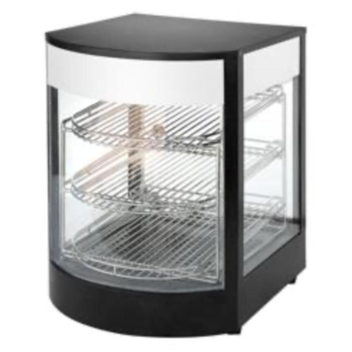 Warmhoudvitrine - 3 planken - Zwart - 30 C tot 85 C, Zakelijke goederen, Horeca | Keukenapparatuur, Ovens, Microgolfovens en Steamers
