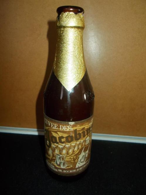 CUVEE DES JACOBINS - oud flesje met etiket - 80s - BELLEGEM, Verzamelen, Biermerken, Gebruikt, Flesje(s), Overige merken, Ophalen of Verzenden