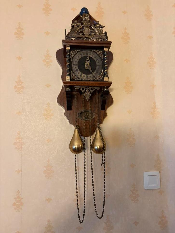 Zaandamse Wandklok en Regulator Wandklok, Antiquités & Art, Antiquités | Horloges, Enlèvement