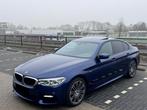 BMW 520i G30, Auto's, BMW, Automaat, 4 cilinders, Blauw, Leder