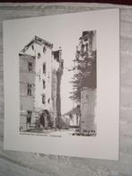 Tekening Boudewijnstoren in Oudenaarde Periode 1900 - 1944, Antiek en Kunst, Ophalen of Verzenden
