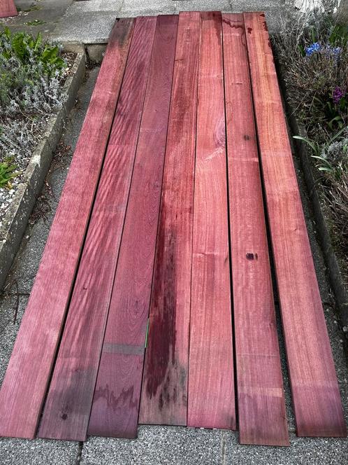 Amaranth hout (Purple Heart), Doe-het-zelf en Bouw, Hout en Planken, Zo goed als nieuw, Plank