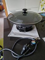 Domo electrische wok met glazen deksel, Ophalen, Zo goed als nieuw