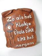 Oud spreukenbord "Zoals het klokje thuis tikt..." - nr 1, Envoi