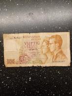Zeerzeldzame Bankbiljet van 50 Frank uit 1966, Postzegels en Munten, Bankbiljetten | België, Ophalen of Verzenden