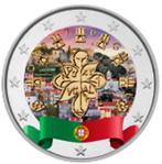 2 euro Portugal koersmunt gekleurd, Postzegels en Munten, Munten | Europa | Euromunten, 2 euro, Ophalen of Verzenden, Portugal