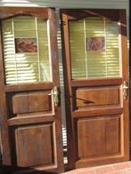 2 portes en chêne avec poignées en cuivre, Bricolage & Construction, Fenêtres & Moustiquaires, Bois, Enlèvement