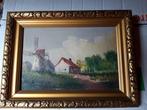 Peinture sur toile (moulin et ferme), Enlèvement