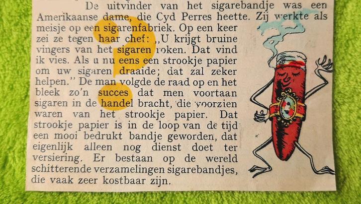 Adv. 1 van 2 -> ALLE sigarenbandjes tezamen: 2 advertenties, Verzamelen, Complete verzamelingen en Collecties, Ophalen