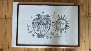 Willy Lecomte zelfportret in uil beschikbaar voor biedingen