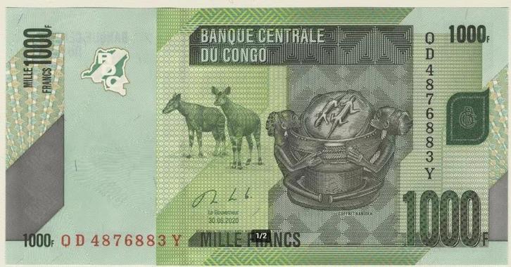 CONGO RD 1 BANKNOTE UNCIRCULATED, Postzegels en Munten, Bankbiljetten | Afrika, Los biljet, Verzenden