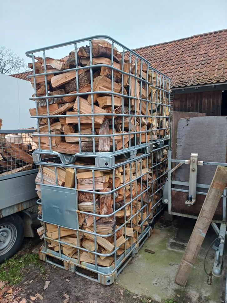 Droog hard brandhout (Sleidinge), Tuin en Terras, Brandhout, Ophalen