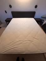 2-persoonsbed zo goed als nieuw + nachtkastjes, Huis en Inrichting, Slaapkamer | Boxsprings, Ophalen, Zwart, Tweepersoons, Zo goed als nieuw