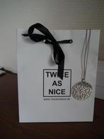 Ketting met medaillon (Twice as Nice), Verstelbaar, Verzenden, Zo goed als nieuw, Zilver