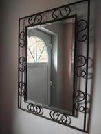 Smeedijzeren spiegel en frame, Huis en Inrichting, Woonaccessoires | Spiegels, Ophalen, Zo goed als nieuw, Rechthoekig, Minder dan 100 cm