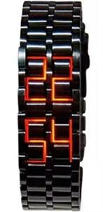 Unieke led horloge armband., Ophalen of Verzenden, Gebruikt, Polshorloge